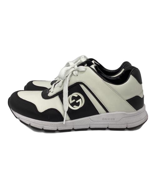 GUCCI（グッチ）GUCCI (グッチ) インターロッキングG スニーカー ホワイト×ブラック サイズ:23の古着・服飾アイテム