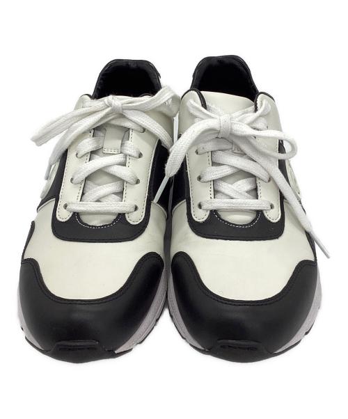 GUCCI（グッチ）GUCCI (グッチ) インターロッキングG スニーカー ホワイト×ブラック サイズ:23の古着・服飾アイテム