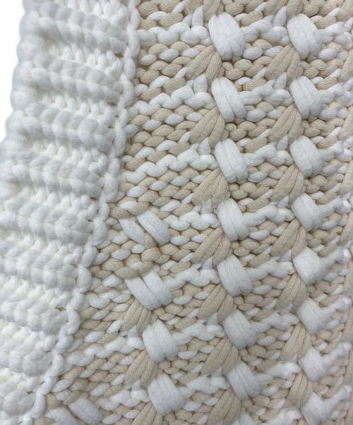 RAF SIMONS（ラフシモンズ）RAF SIMONS (ラフシモンズ) クロップドニットベスト ホワイト×ベージュ サイズ:Mの古着・服飾アイテム