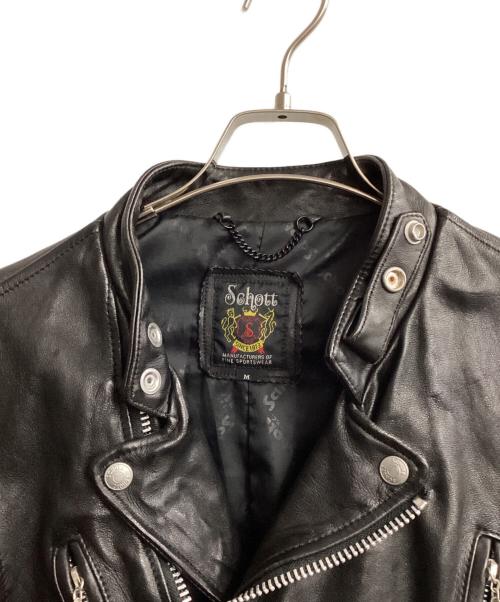 Schott（ショット）Schott (ショット) ライダースジャケット ブラック サイズ:Mの古着・服飾アイテム