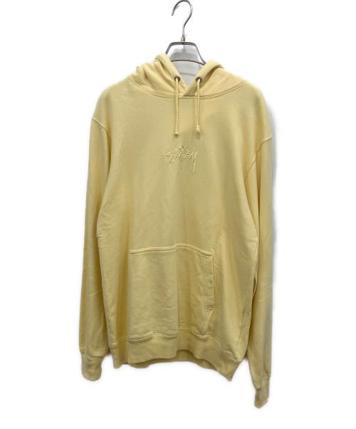 stussy（ステューシー）stussy (ステューシー) プルオーバーパーカー イエロー サイズ:Mの古着・服飾アイテム