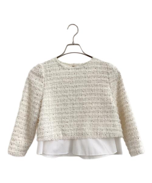 M Maglie le cassetto（エム マーリエ ル カセット）M Maglie le cassetto (エム マーリエ ル カセット) 長袖ブラウス ホワイト サイズ:7の古着・服飾アイテム