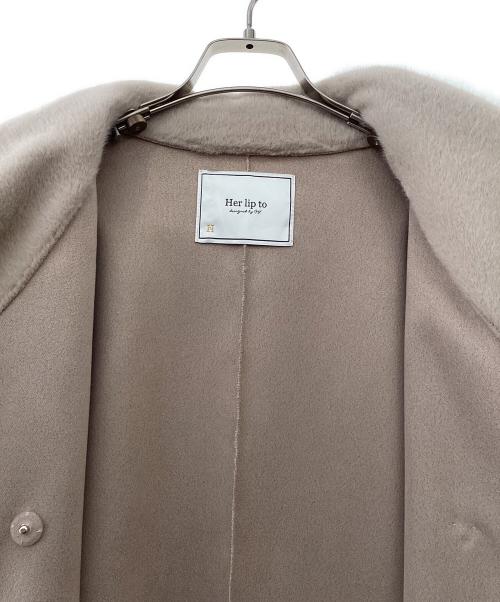 HER LIP TO（ハーリップトゥ）HER LIP TO (ハーリップトゥ) ファーコート ベージュ サイズ:Sの古着・服飾アイテム