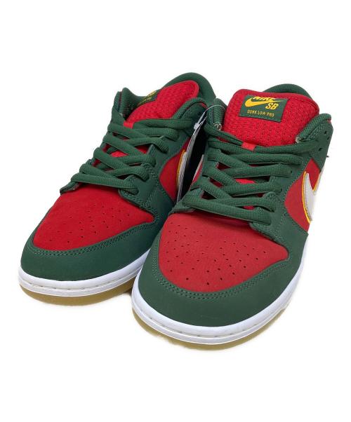 NIKE（ナイキ）NIKE (ナイキ) SB DUNK LOWPRO PRM グリーン×レッド サイズ:29の古着・服飾アイテム