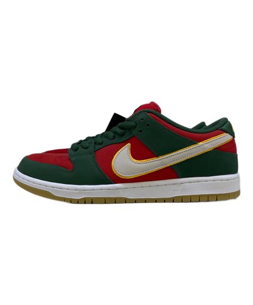 NIKE（ナイキ）NIKE (ナイキ) SB DUNK LOWPRO PRM グリーン×レッド サイズ:29の古着・服飾アイテム