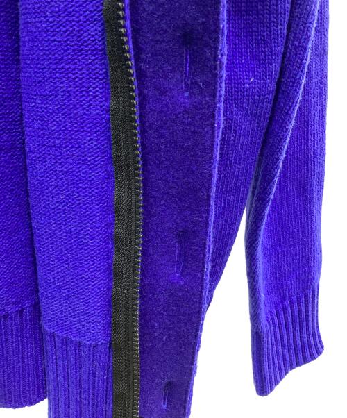 STONE ISLAND（ストーンアイランド）STONE ISLAND (ストーンアイランド) スタンドカラーニットカーディガン ブルー サイズ:Mの古着・服飾アイテム