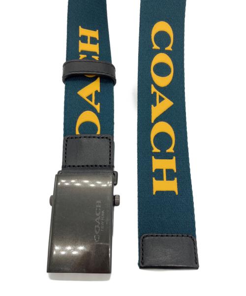 COACH（コーチ）COACH (コーチ) ガチャベルト グリーン×イエローの古着・服飾アイテム