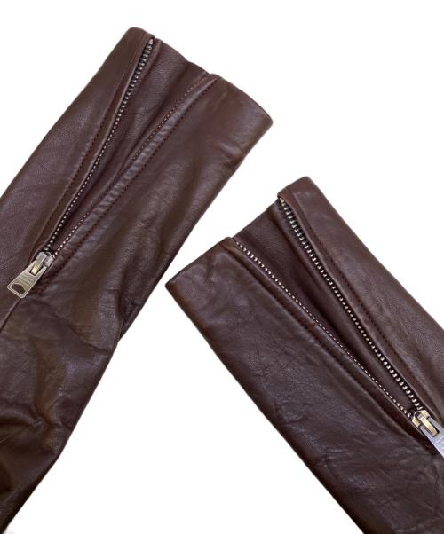 ALL SAINTS（オールセインツ）ALL SAINTS (オールセインツ) レザージャケット ブラウン サイズ:36の古着・服飾アイテム