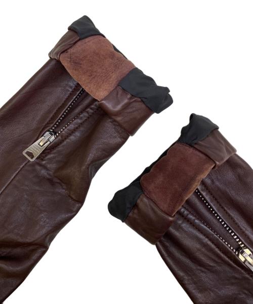 ALL SAINTS（オールセインツ）ALL SAINTS (オールセインツ) レザージャケット ブラウン サイズ:36の古着・服飾アイテム