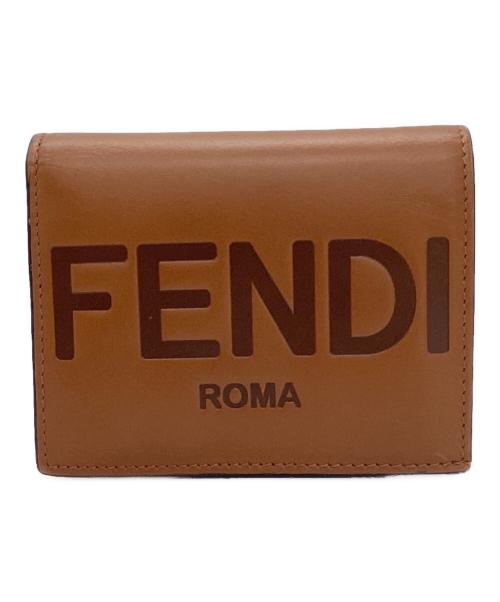 FENDI（フェンディ）FENDI (フェンディ) 2つ折り財布 ブラウンの古着・服飾アイテム