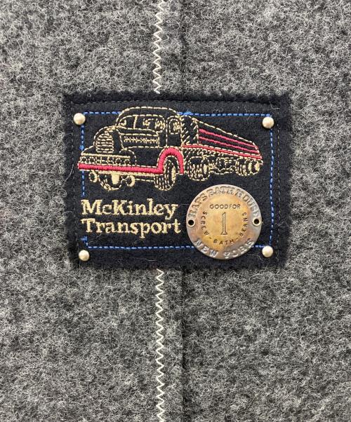 CHOCOLAT AU LAIT（ショコラ オ レ）CHOCOLAT AU LAIT (ショコラ オ レ) 厚手カーディガン グレー×ブルー サイズ:40の古着・服飾アイテム