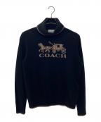 COACHコーチ）の古着「ハイネックニット」｜ブラック