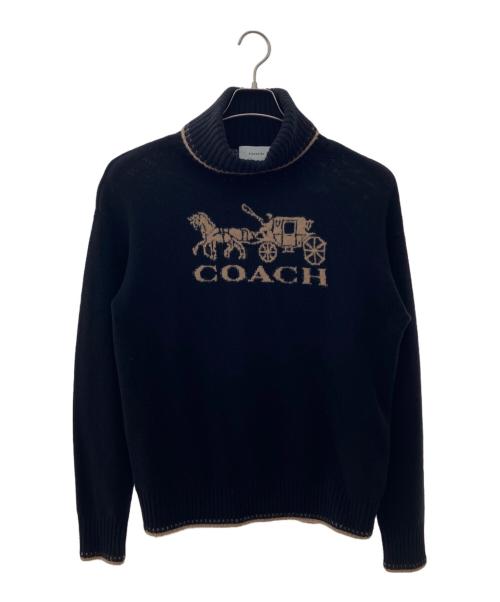COACH（コーチ）COACH (コーチ) ハイネックニット ブラック サイズ:XSの古着・服飾アイテム