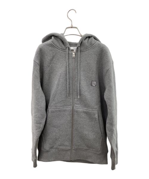 maison kitsune（メゾンキツネ）maison kitsune (メゾンキツネ) ジップパーカー グレー サイズ:Lの古着・服飾アイテム