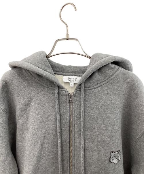 maison kitsune（メゾンキツネ）maison kitsune (メゾンキツネ) ジップパーカー グレー サイズ:Lの古着・服飾アイテム