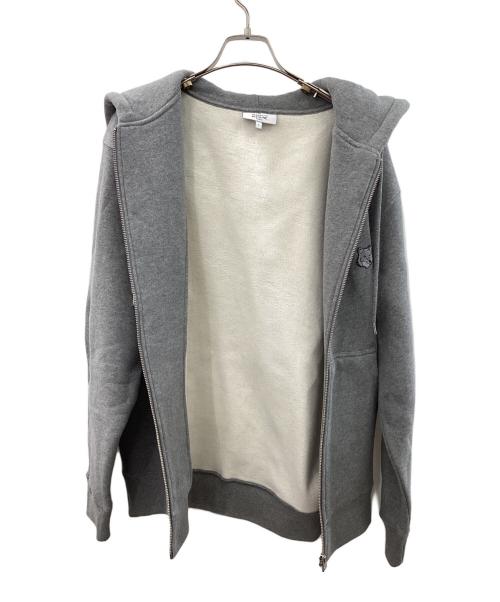 maison kitsune（メゾンキツネ）maison kitsune (メゾンキツネ) ジップパーカー グレー サイズ:Lの古着・服飾アイテム