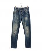 DSQUARED2ディースクエアード）の古着「ダメージデニムパンツ」｜ネイビー