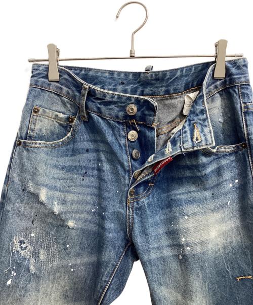 DSQUARED2（ディースクエアード）DSQUARED2 (ディースクエアード) ダメージデニムパンツ ネイビー サイズ:44の古着・服飾アイテム