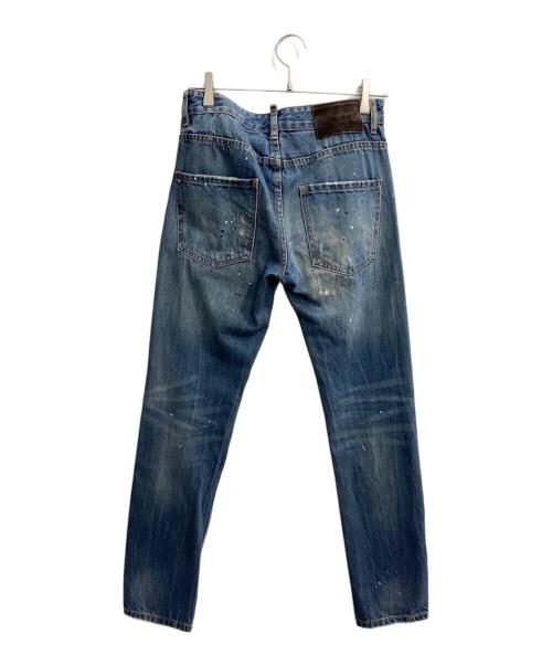 DSQUARED2（ディースクエアード）DSQUARED2 (ディースクエアード) ダメージデニムパンツ ネイビー サイズ:44の古着・服飾アイテム