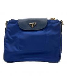 PRADA（プラダ）の古着「ナイロン　ショルダーバッグ」｜ブルー