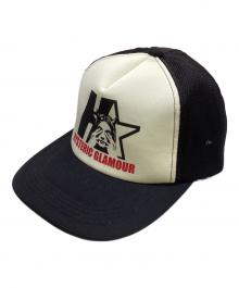 Hysteric Glamour（ヒステリックグラマー）の古着「メッシュキャップ」｜ブラック×ホワイト