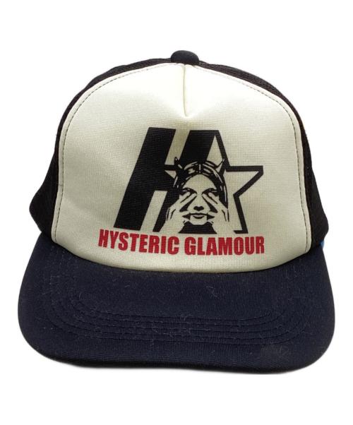 Hysteric Glamour（ヒステリックグラマー）Hysteric Glamour (ヒステリックグラマー) メッシュキャップ ブラック×ホワイトの古着・服飾アイテム