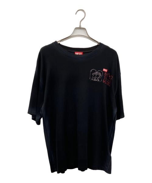 DIESEL（ディーゼル）DIESEL (ディーゼル) 半袖カットソー ブラック サイズ:Lの古着・服飾アイテム