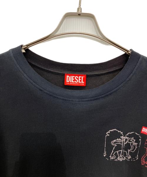DIESEL（ディーゼル）DIESEL (ディーゼル) 半袖カットソー ブラック サイズ:Lの古着・服飾アイテム