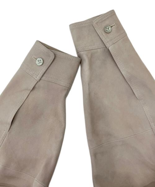 Whim Gazette（ウィムガゼット）Whim Gazette (ウィムガゼット) レザーシャツ ベージュ サイズ:Fの古着・服飾アイテム