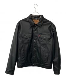 LEVI'S（リーバイス）の古着「THE TRUCKER JKT LEATHER」｜ブラック