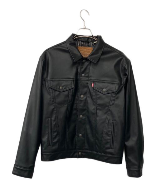 LEVI'S（リーバイス）LEVI'S (リーバイス) THE TRUCKER JKT LEATHER ブラック サイズ:Mの古着・服飾アイテム