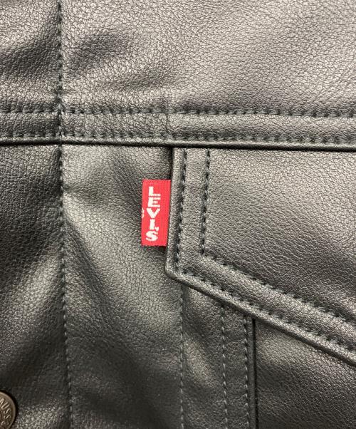 LEVI'S（リーバイス）LEVI'S (リーバイス) THE TRUCKER JKT LEATHER ブラック サイズ:Mの古着・服飾アイテム