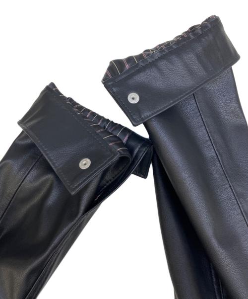 LEVI'S（リーバイス）LEVI'S (リーバイス) THE TRUCKER JKT LEATHER ブラック サイズ:Mの古着・服飾アイテム