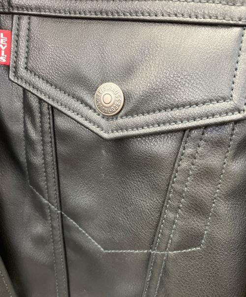 LEVI'S（リーバイス）LEVI'S (リーバイス) THE TRUCKER JKT LEATHER ブラック サイズ:Mの古着・服飾アイテム
