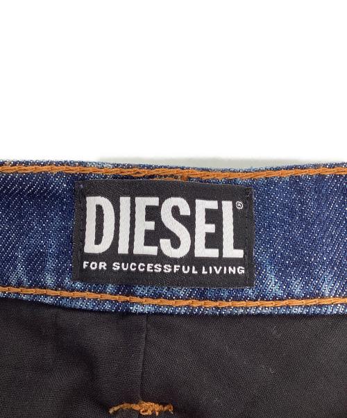 DIESEL（ディーゼル）DIESEL (ディーゼル) サステナブルロングスカート オリーブ×インディゴ サイズ:23の古着・服飾アイテム