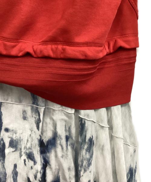 DIESEL（ディーゼル）DIESEL (ディーゼル) パーカーワンピース レッド×グレー サイズ:XSの古着・服飾アイテム