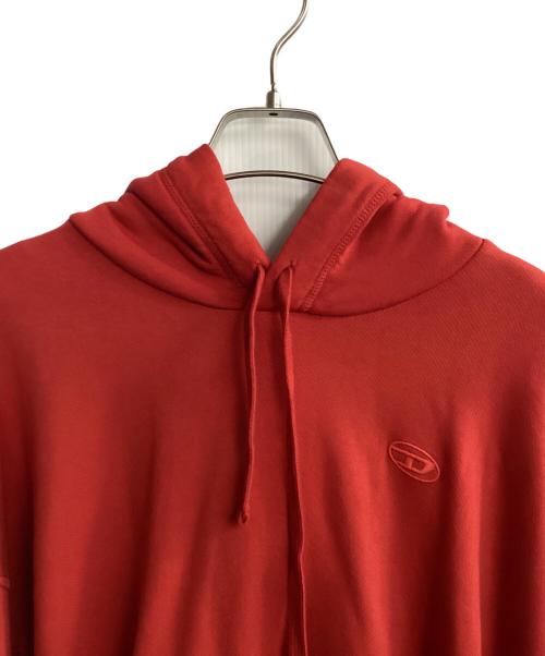 DIESEL（ディーゼル）DIESEL (ディーゼル) パーカーワンピース レッド×グレー サイズ:XSの古着・服飾アイテム