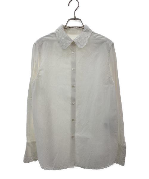 SLOBE IENA（スローブ イエナ）SLOBE IENA (スローブ イエナ) コットンシルクレースカラーシャツ アイボリー サイズ:不明の古着・服飾アイテム