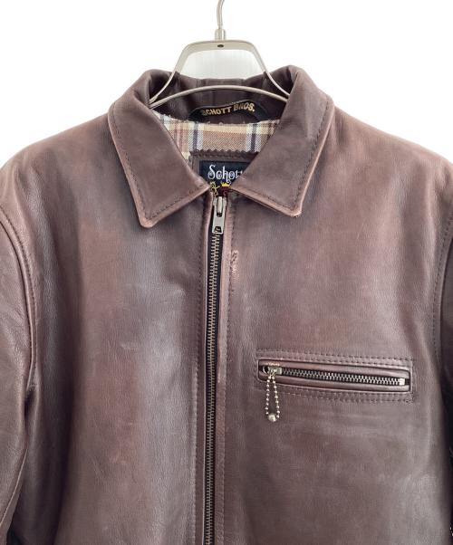 SCHOTT BROS.（ショット）SCHOTT BROS. (ショット) シングルライダースジャケット ブラウン サイズ:Mの古着・服飾アイテム