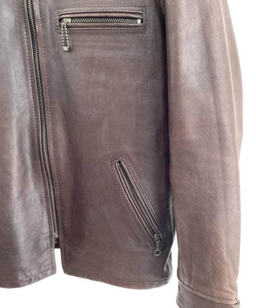 SCHOTT BROS.（ショット）SCHOTT BROS. (ショット) シングルライダースジャケット ブラウン サイズ:Mの古着・服飾アイテム