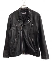Schott（ショット）の古着「ライダースジャケット　NEW DOUBLE BREST RIDERS」｜ブラック