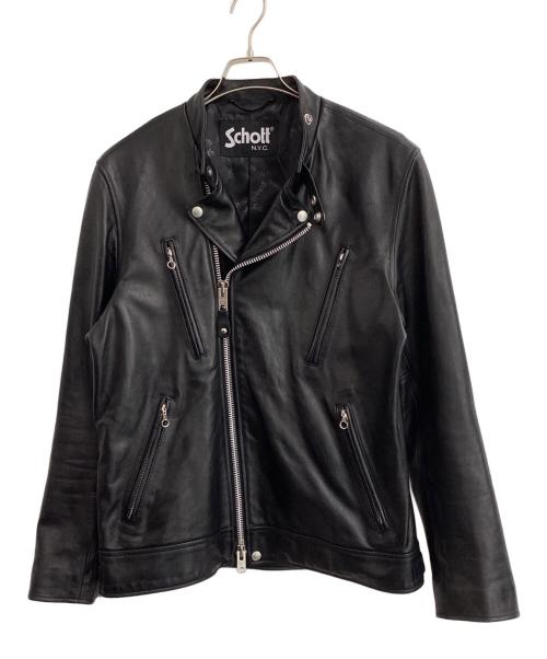 Schott（ショット）Schott (ショット) ライダースジャケット　NEW DOUBLE BREST RIDERS ブラック サイズ:XLの古着・服飾アイテム