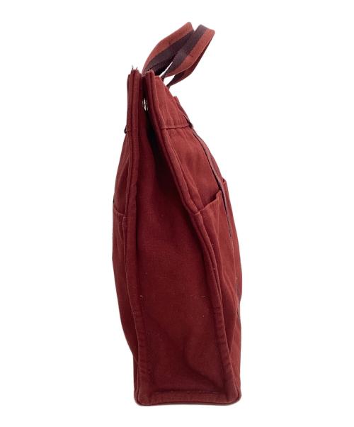 HERMES（エルメス）HERMES (エルメス) キャンバストートバッグ レッドの古着・服飾アイテム