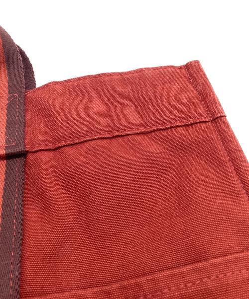 HERMES（エルメス）HERMES (エルメス) キャンバストートバッグ レッドの古着・服飾アイテム