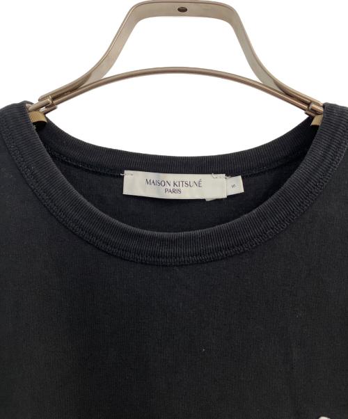 maison kitsune（メゾンキツネ）MAISON KITSUNE (メゾンキツネ) 半袖Tシャツ ブラック サイズ:Sの古着・服飾アイテム