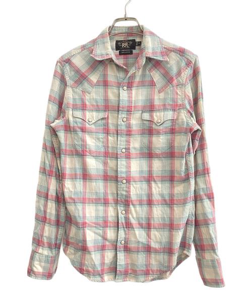 RRL（ダブルアールエル）RRL (ダブルアールエル) ウエスタンシャツ ピンク×ブルー サイズ:XSの古着・服飾アイテム