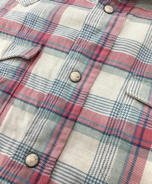 RRL（ダブルアールエル）RRL (ダブルアールエル) ウエスタンシャツ ピンク×ブルー サイズ:XSの古着・服飾アイテム
