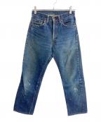 LEVI'Sリーバイス）の古着「505 66前期耳付デニムパンツ」｜ブルー