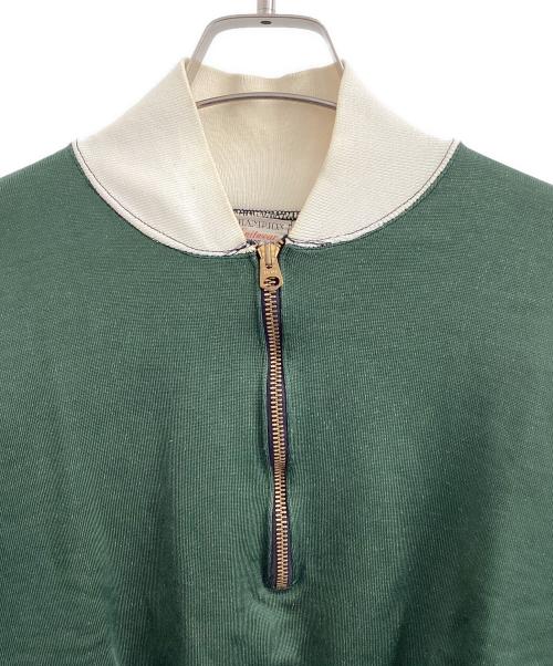 Champion（チャンピオン）Champion (チャンピオン) ハーフジップスウェット グリーン サイズ:Sの古着・服飾アイテム