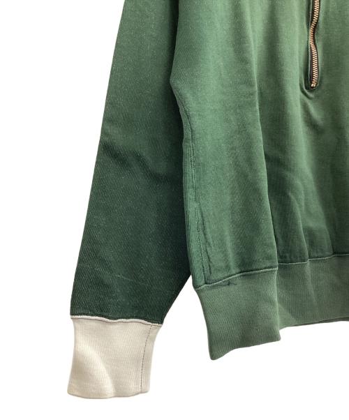 Champion（チャンピオン）Champion (チャンピオン) ハーフジップスウェット グリーン サイズ:Sの古着・服飾アイテム
